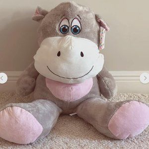 Huge grey hippo plushie.
